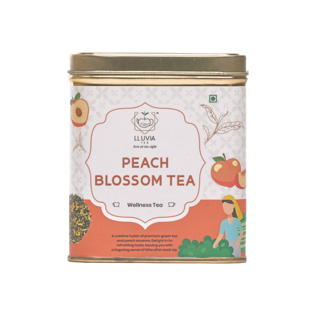 Lluvia Tea Peach Blossom Tea - Antioxidant Rich | Improves Skin Health | Mood Enhancement (50 gm)