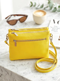 Dual Sling Vegan Leather Crossbody
