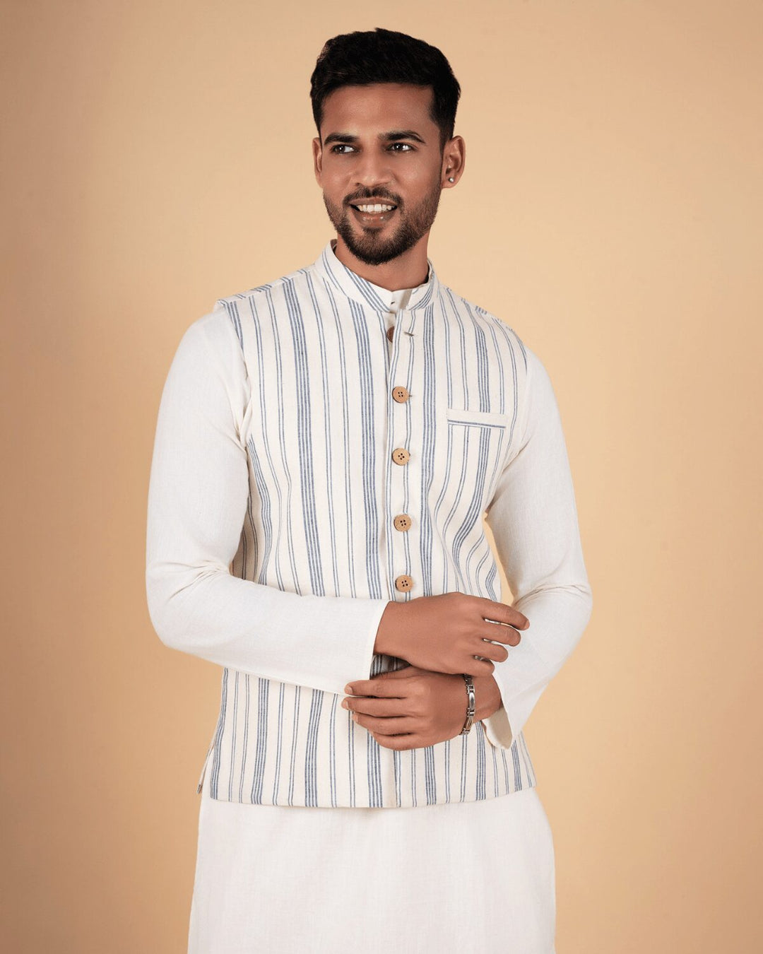 Indigo Striped Koti