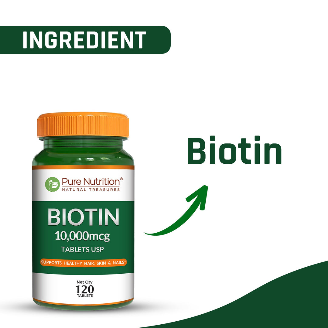 Pure Nutrition Biotin 10,000 mcg | Pharma Grade