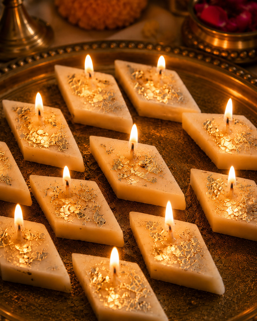Kaju Katli Soy Wax Candles | Diwali Special | Festive Candles
