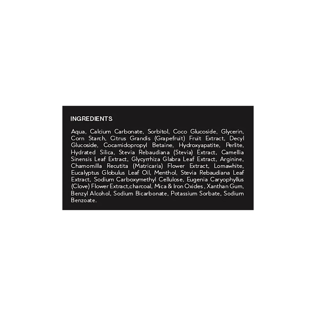 Habbits Te-Cha Whitening Toothpaste | Tea Tree + Activated Charcoal | Fluoride-Free | Fights Plaque & Bad Breath | Natural, Vegan, Enamel-Safe Toothpaste