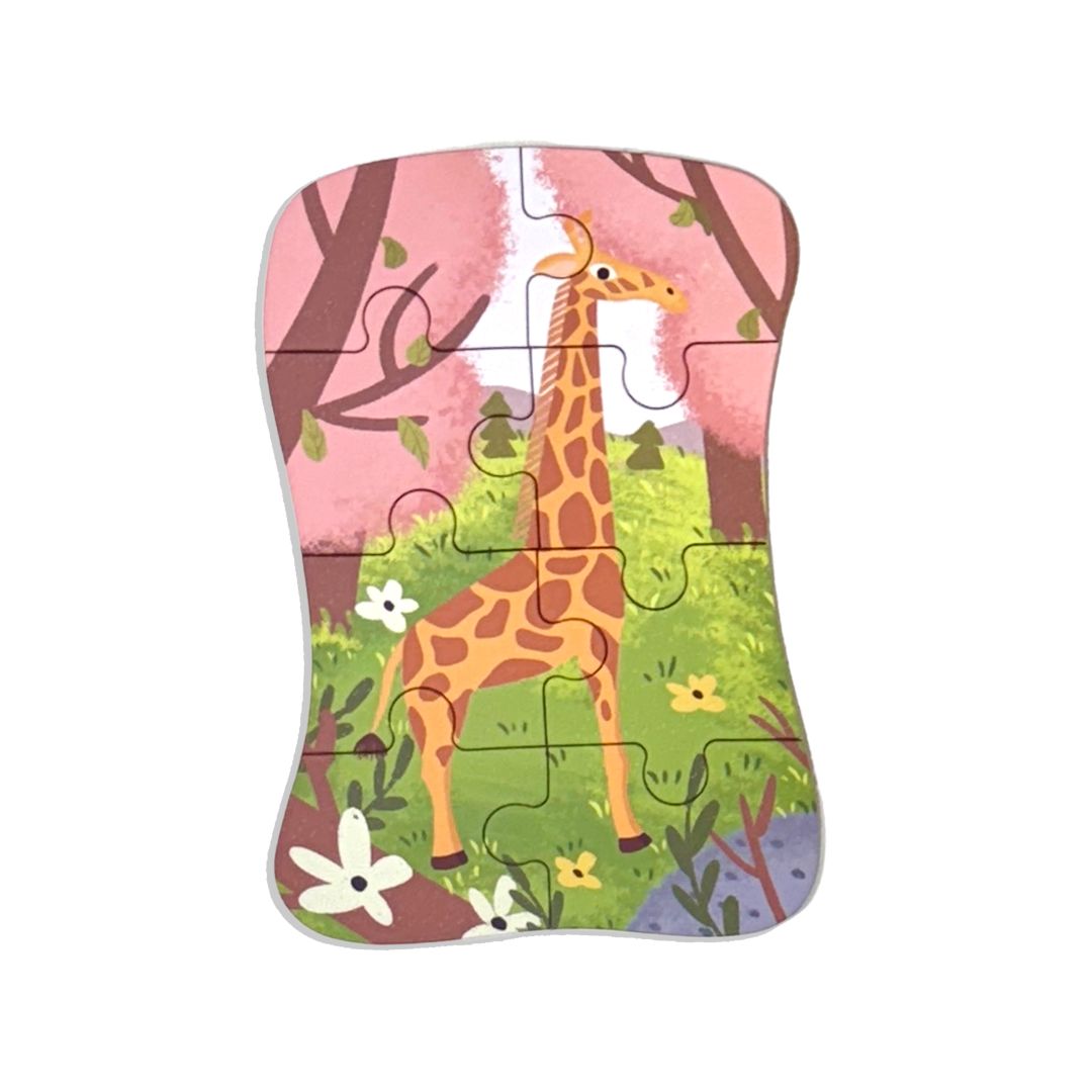 Wudly Wooden Progressive Puzzle Metal Box Forest Animal