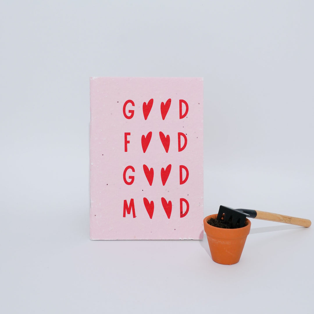good food good mood plantable notebook