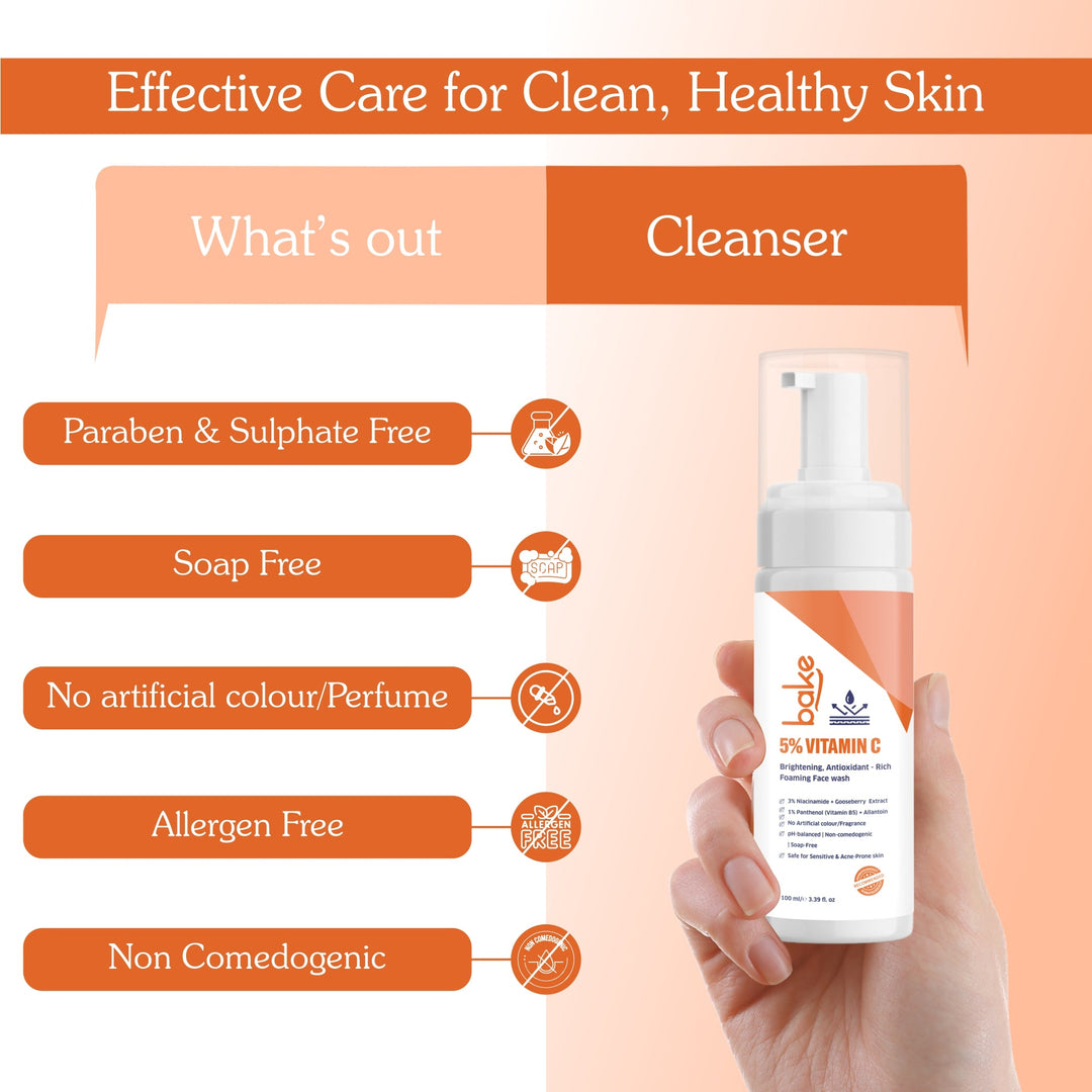 5% Vitamin C Foaming Face Wash with 3% Niacinamide – 100ml