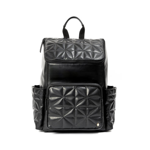 Green Hermitage Elm Black Vegan Leather Backpack