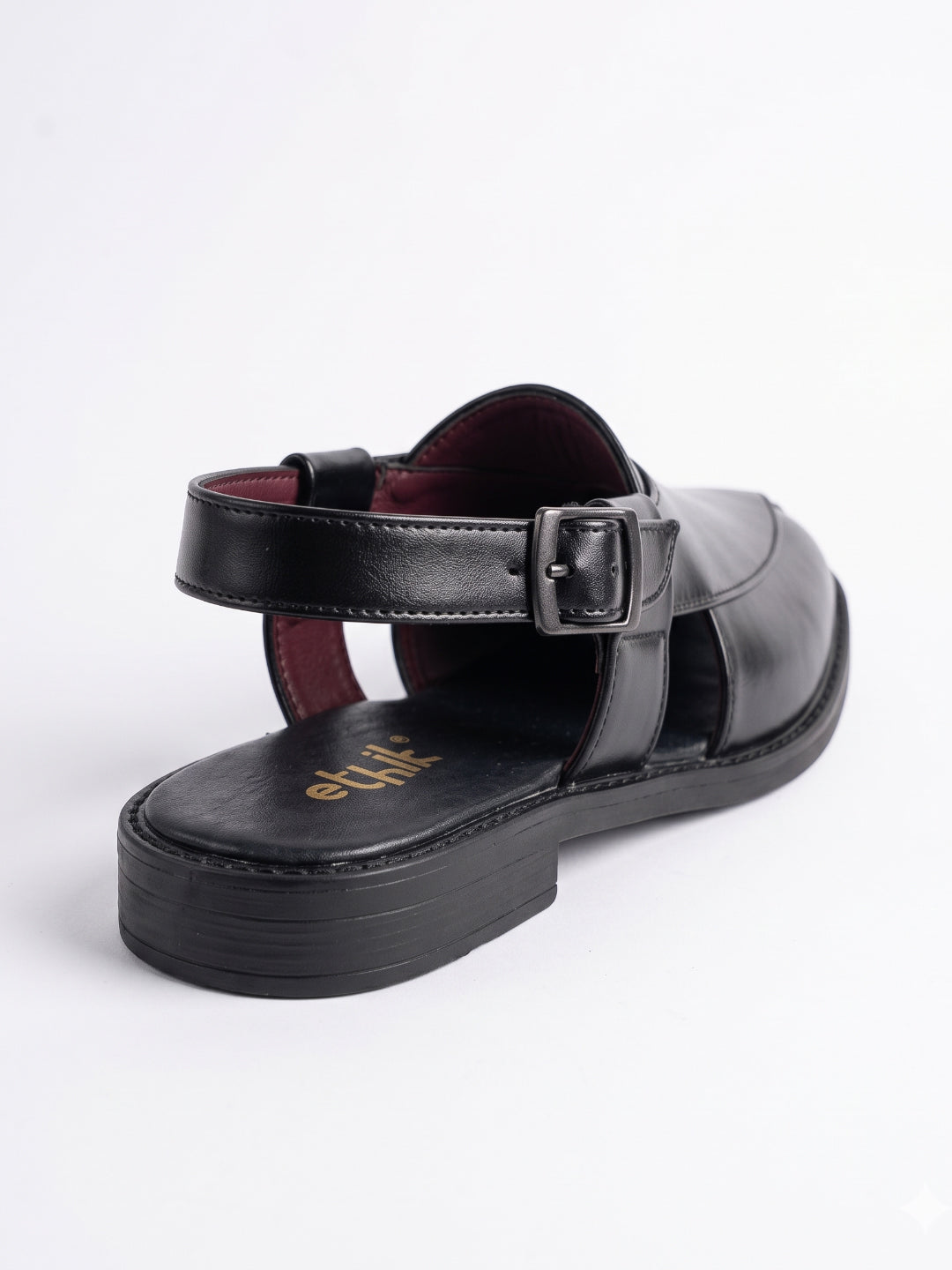 Utsav Black Peshawari Sandal