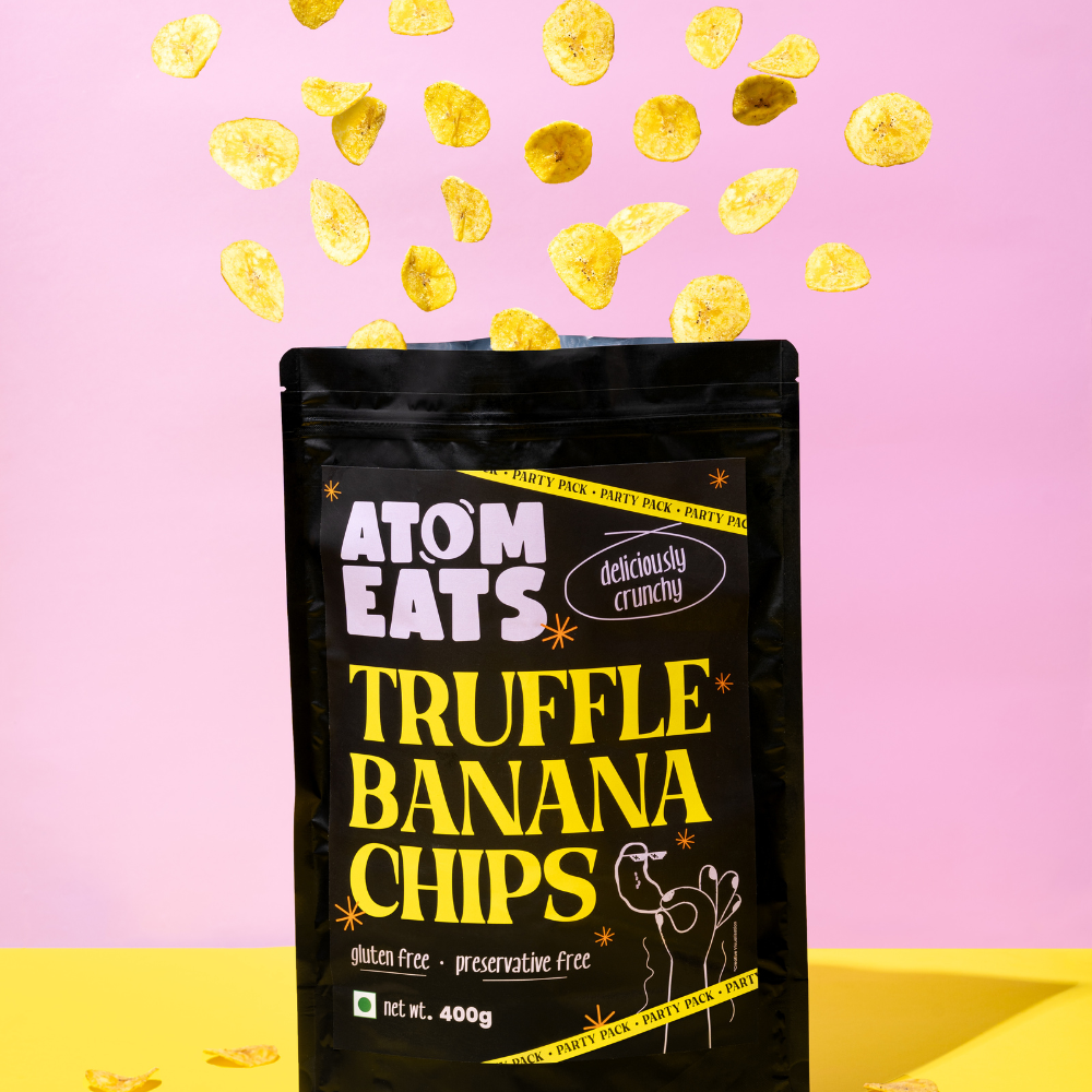 Atom Eats Truffle Banana Chips Party Pack |  400g Pack by Atom Eats
