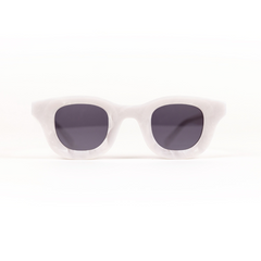 Monkstory MonkStory Thick Acetate Unisex Sunglasses - Marbleous White