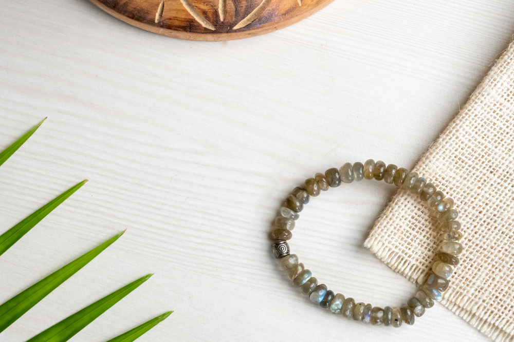 Bamboology Trends ORIGINAL LABRADORITE BRACELET FOR STRESS, ANXIETY, PAIN AND NEGATIVE ENERGY