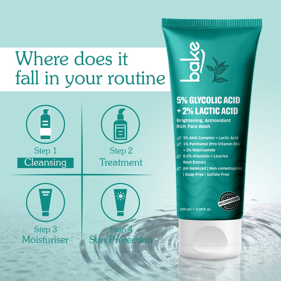 5% Glycolic Acid + 2% Lactic Acid Daily Face Wash