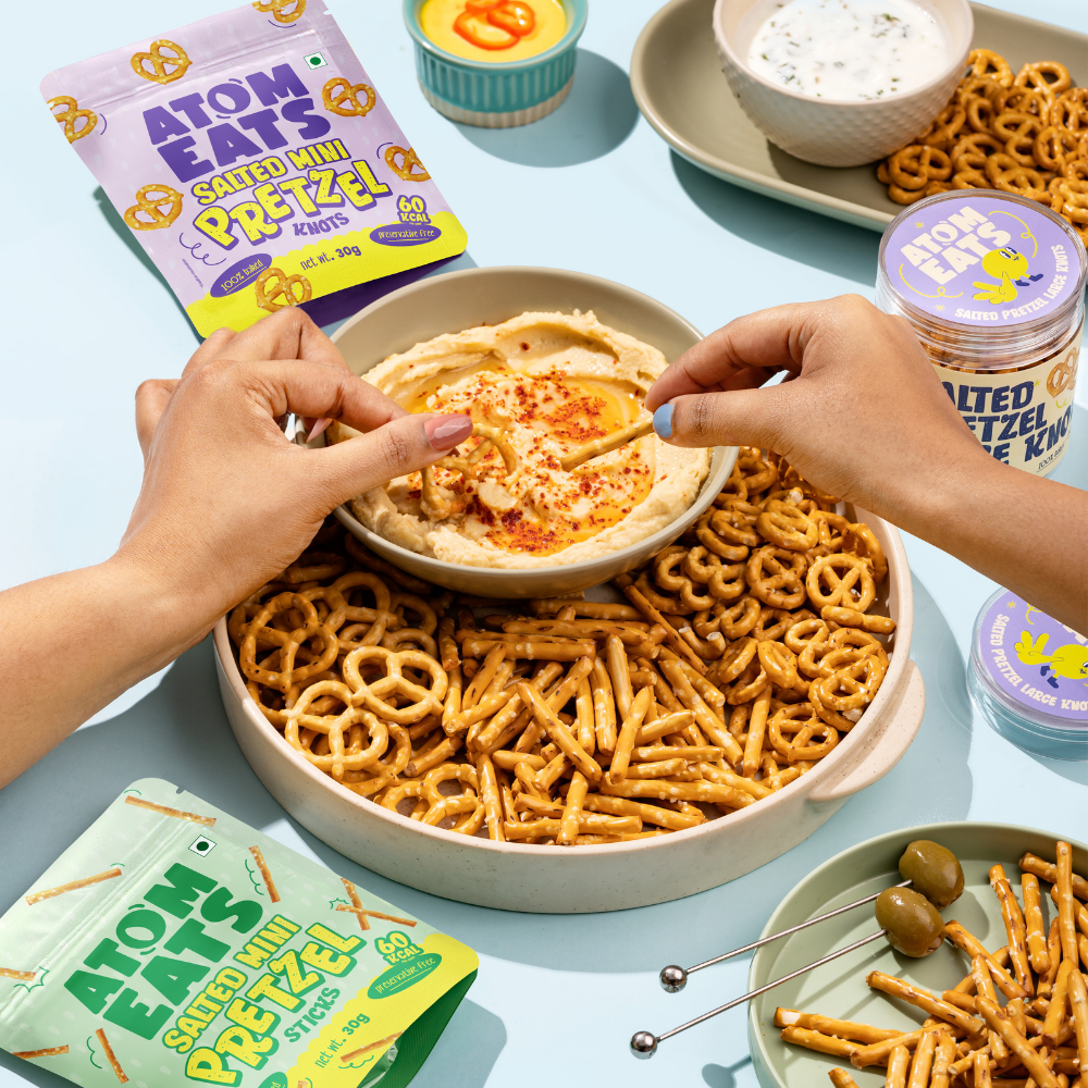 Atom Eats Salted Large Knots Jar | (60g Pack X 2) by Atom Eats