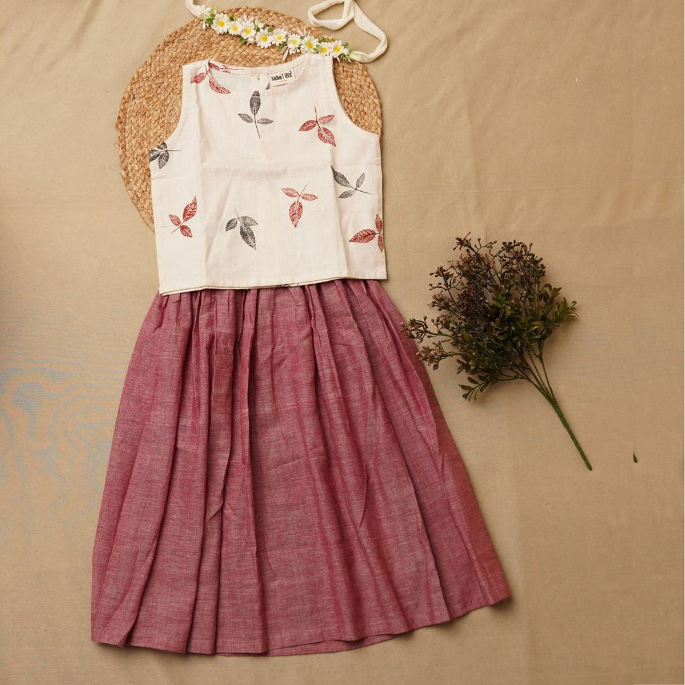 Top and Long Skirt Set for girls | Top and Twirl | Pure Cotton