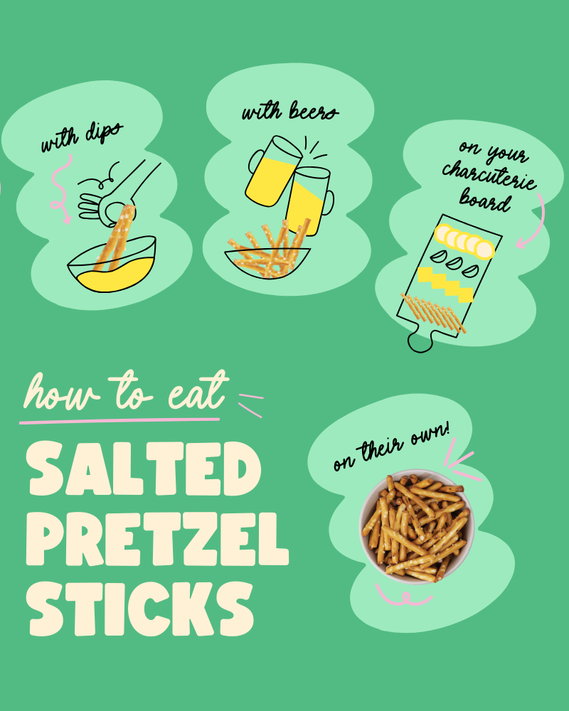 Atom Eats Salted Pretzel Mini Sticks | (30g X 2)  Pack by Atom Eats