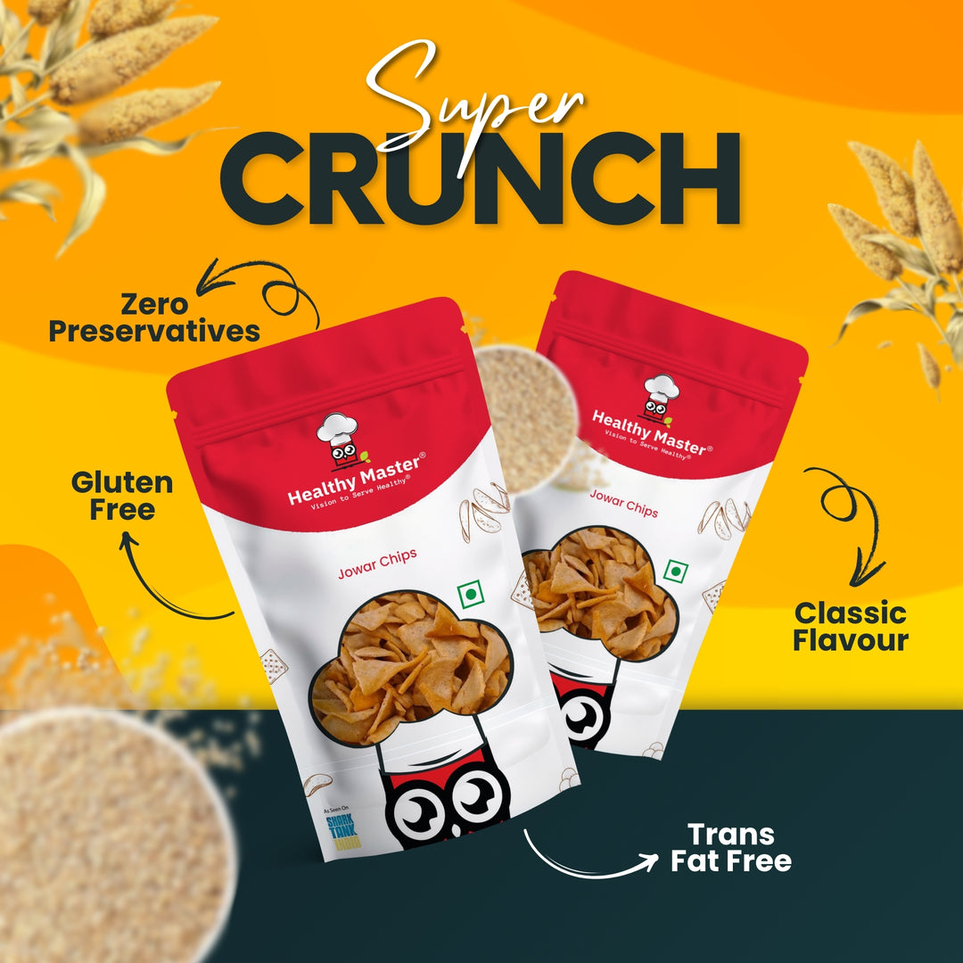 Healthy Master Light & Crispy Jowar Chips | Jain Friendly- 200 g