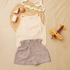 Frilly Fun Set' - Girls' Set with Crop Top and Frilly Shorts Set