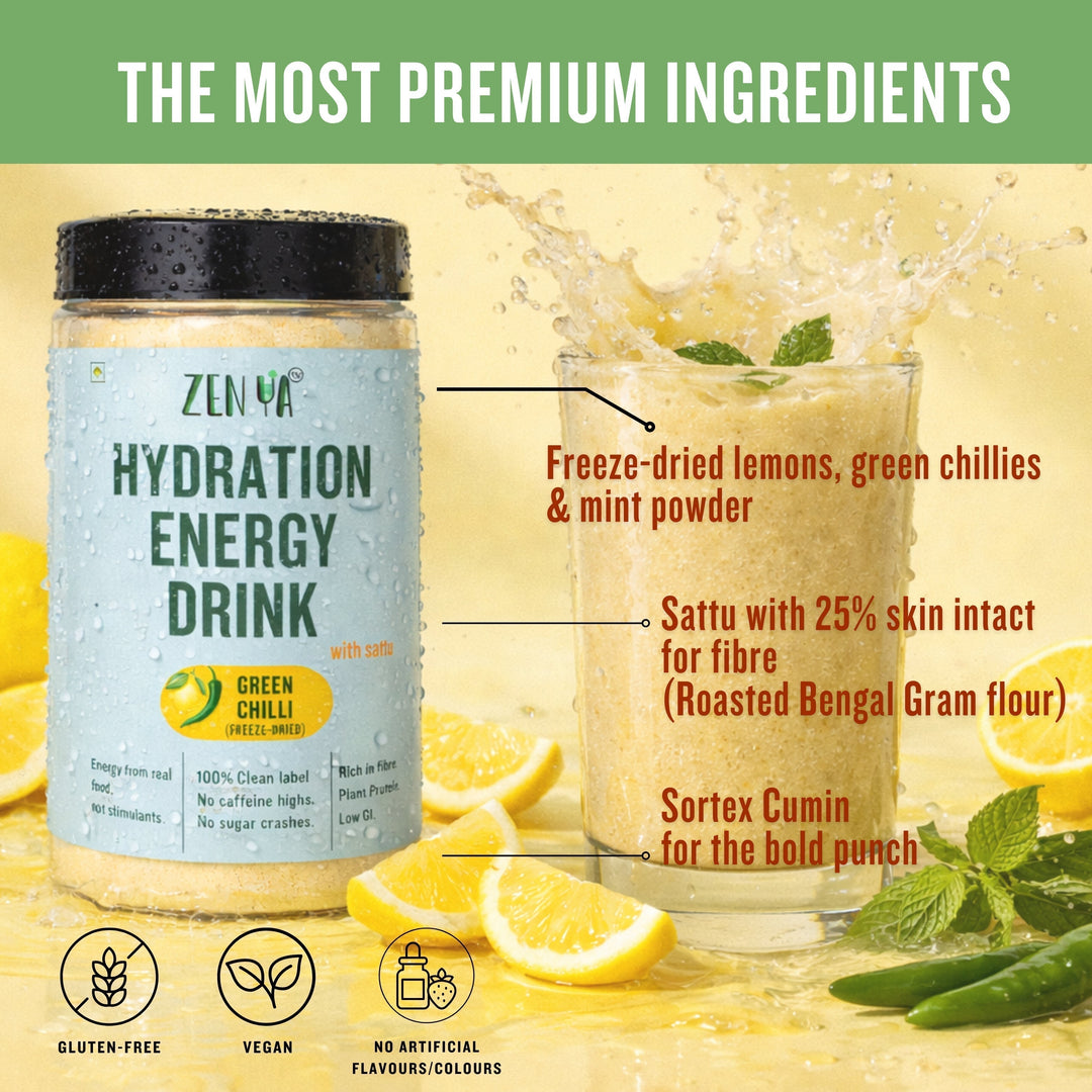 Hydration & Energy Sattu Chilli Lemon Drink