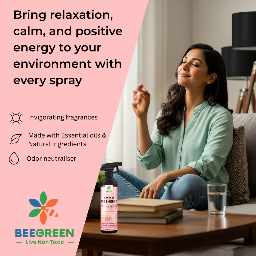 BeeGreen –Sweet Autumn Room Freshener –, Plant-Based, Eco-Friendly & Biodegradable, Natural Floral Fragrance, Long-Lasting Freshness, Safe for Kids, Pets, Home & Office
