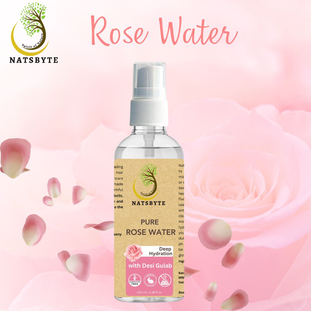Natsbyte 100% Pure & Natural Rose Water - 100 ml