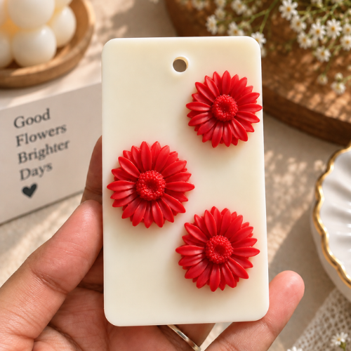 Red Flower Wax Sachet | Decorative Fragrance Wax Sachet for Wardrobe, Room & Gifting