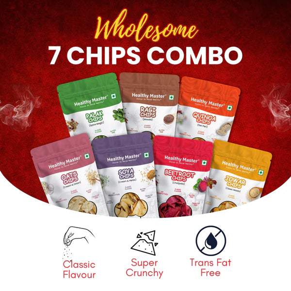 Healthy Master Light and Crispy Chips Combo (Pack of 7) (Each 100gm)