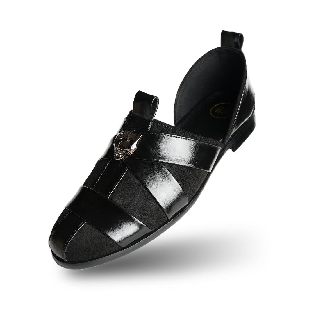 Monkstory Criss Cross Slip-On Sandal - Black