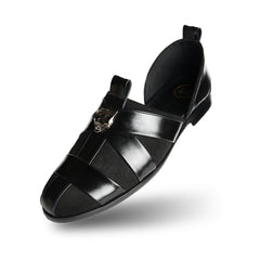 Monkstory Criss Cross Slip-On Sandal - Black