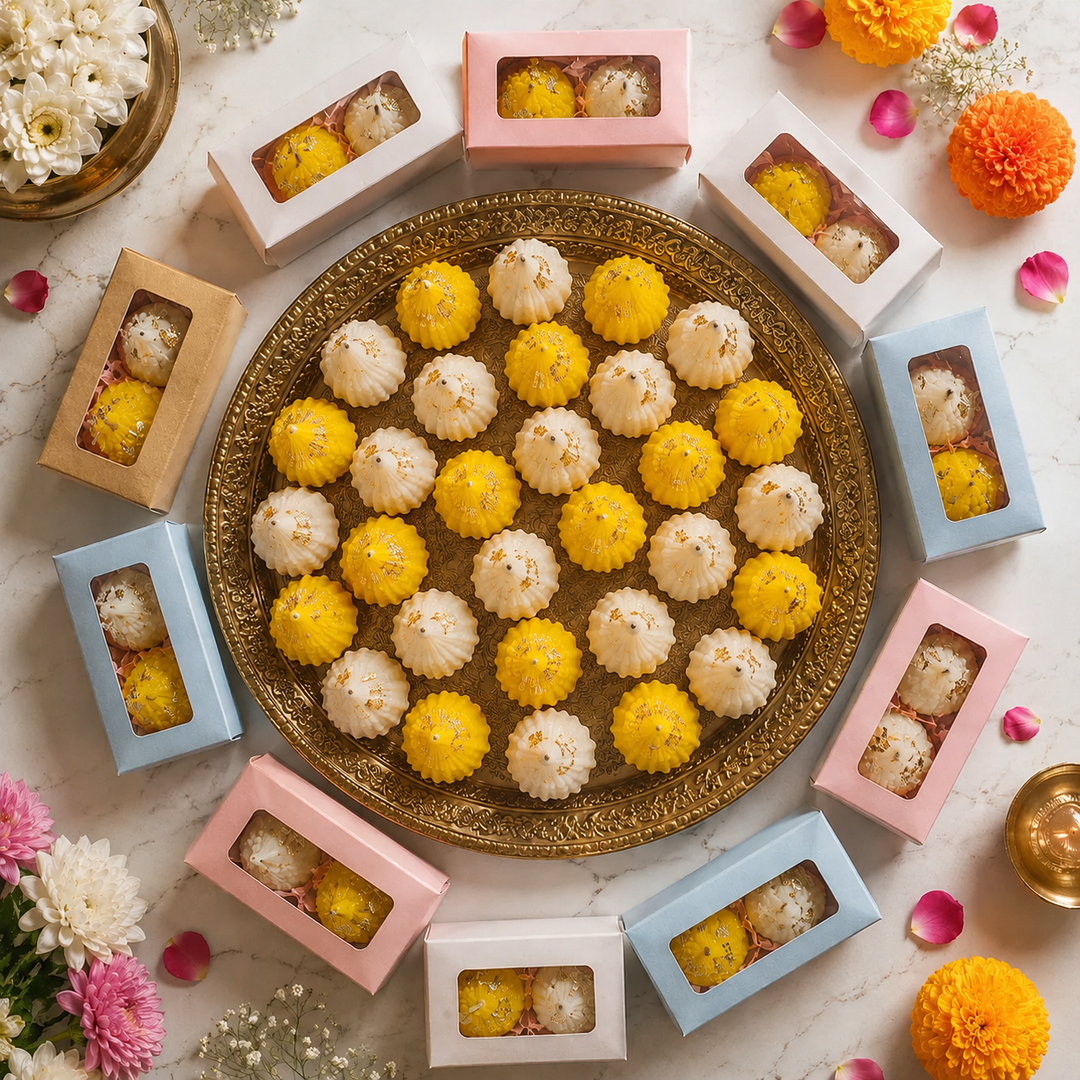Modak Soy Wax Scented Candles | Festive Diwali Gift | Handmade Candles