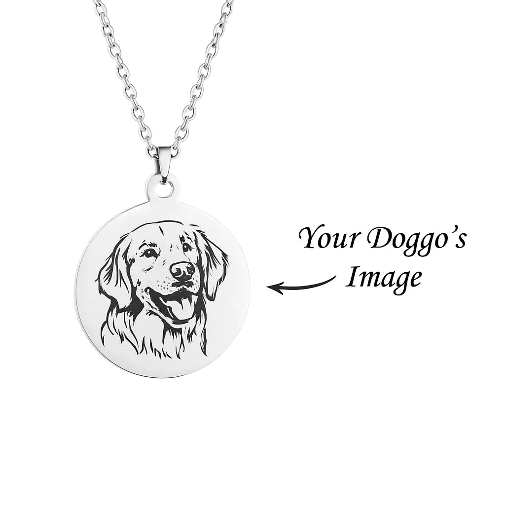SILVERSUTRA Personalised Round Pet Necklace