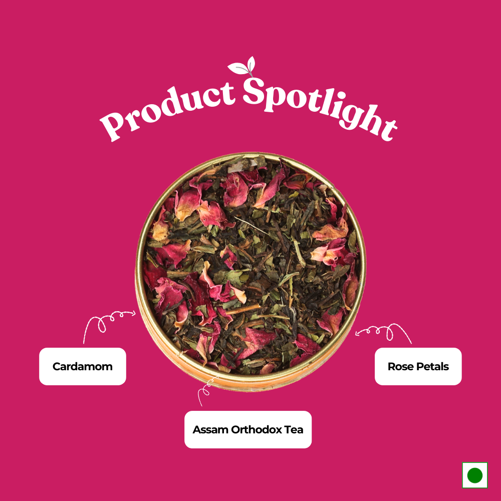 Lluvia Tea Rose tea zipper| high in vitamins & antioxidants| 50g