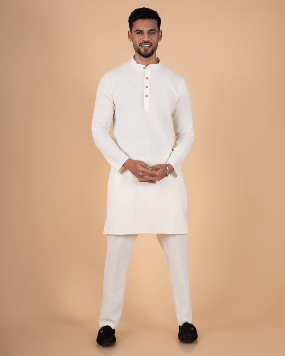 Feel Weaves Natural Raw Kurta Set