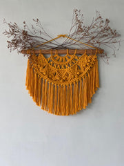 Macrame Half Moon Mandala Wall Hanging Colour Mustard