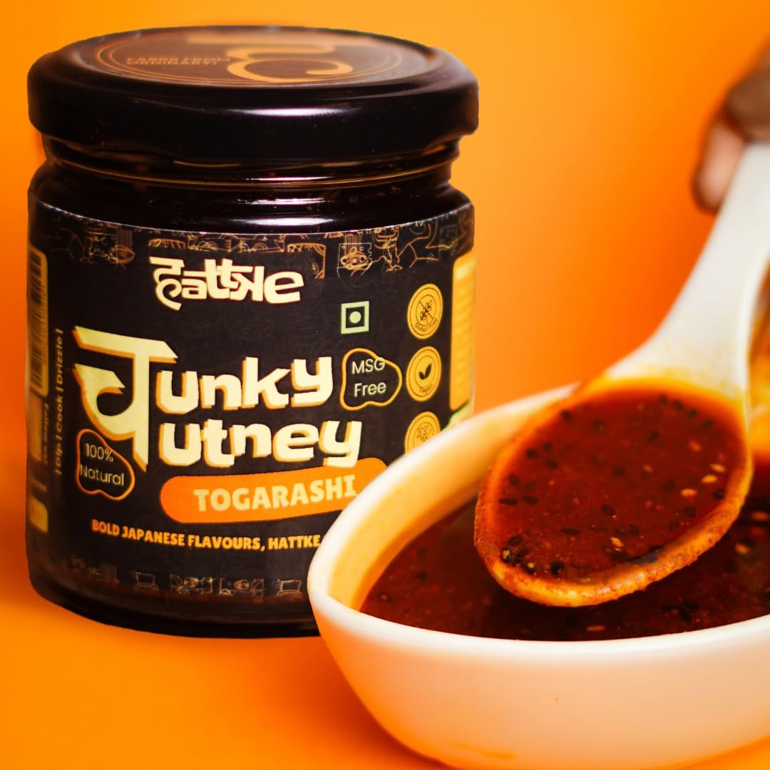Hattke Chunky Chutney Togarashi 175gm | Used In Japanese Food, Ramen, Soups, Noodles, Rice Cakes, Vegetable Masala, Sauces | 7 Spice Mix (Nanami/Schichimi Togarashi) | Japanese seasoning mix