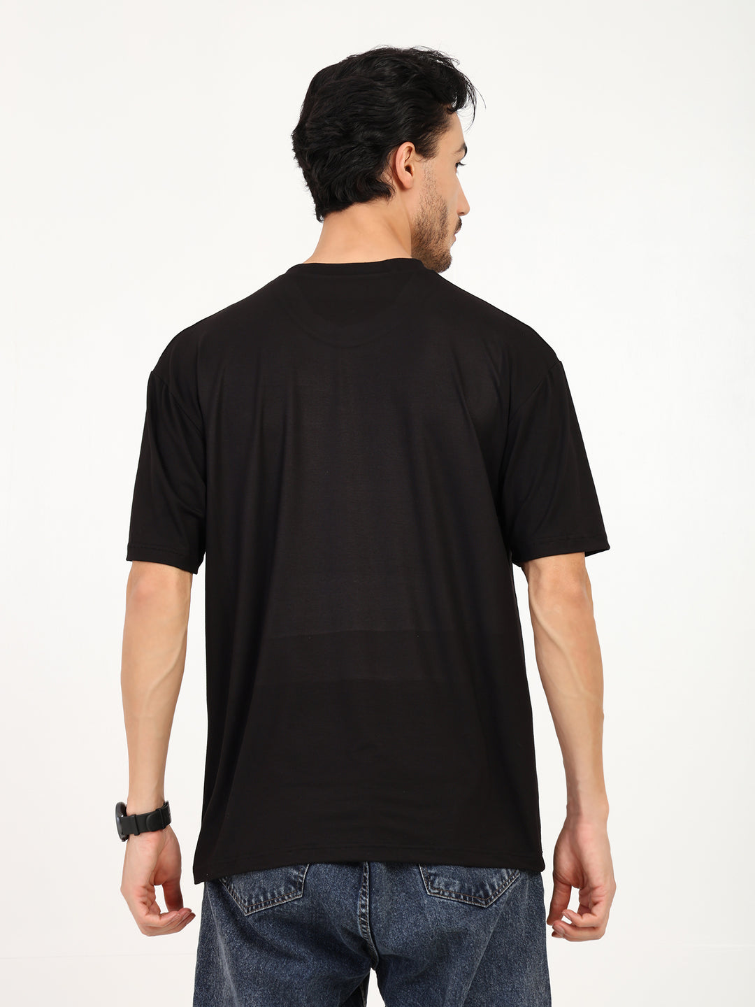 Bamboology Trends Men Black Oversized Bamboo T-Shirt – Soft, Breathable & Sustainable