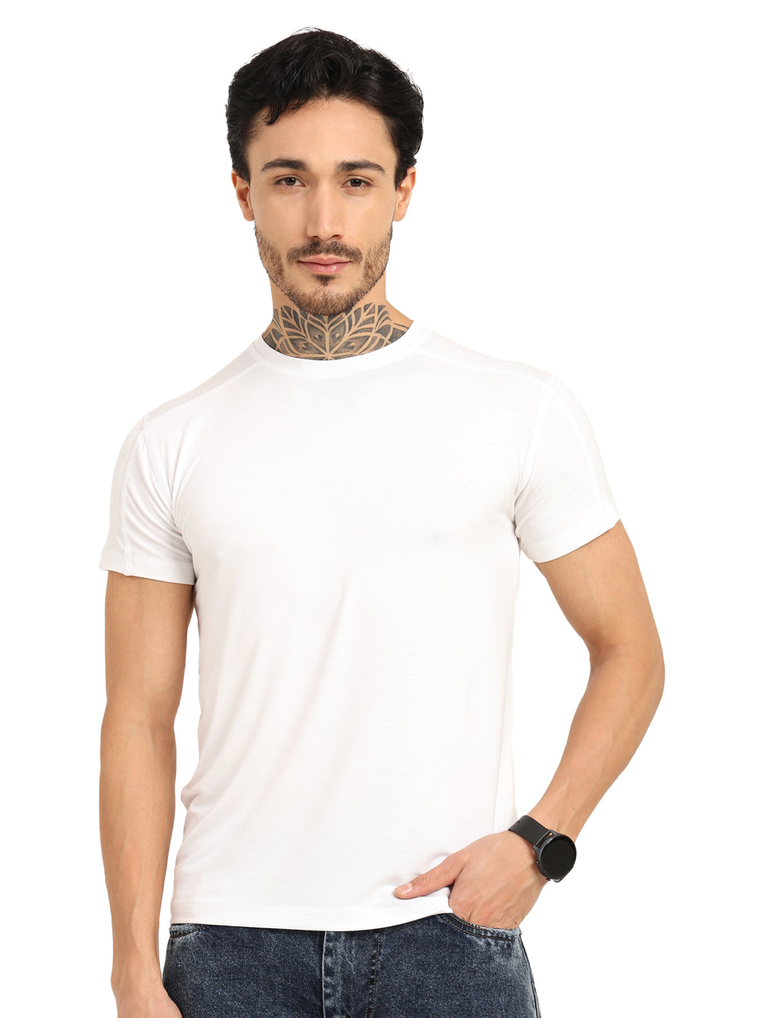 Bamboology Trends Men’s Bamboo Fabric Half Sleeve Slim Fit T-Shirt – Ultra Soft & Breathable for Gen Z