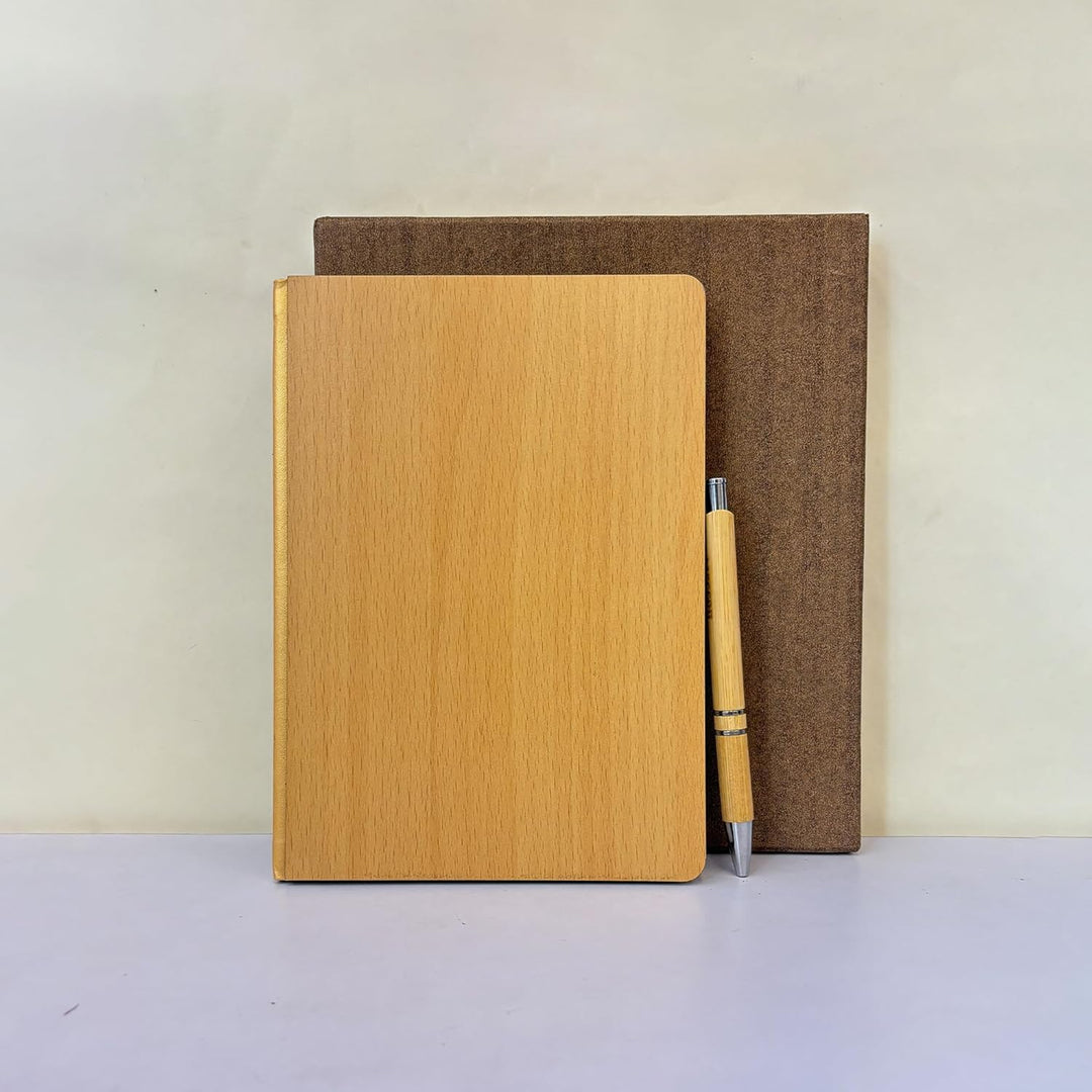 MiRa Gifting Solutions 2 in 1 Wooden Diary and Pen Gift Set