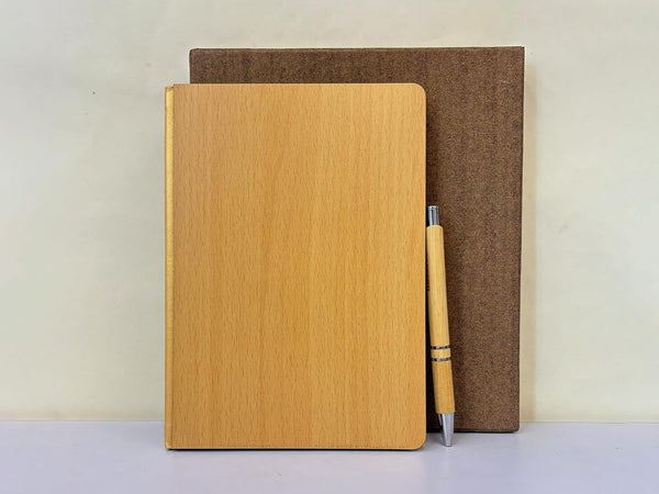 MiRa Gifting Solutions 2 in 1 Wooden Diary and Pen Gift Set