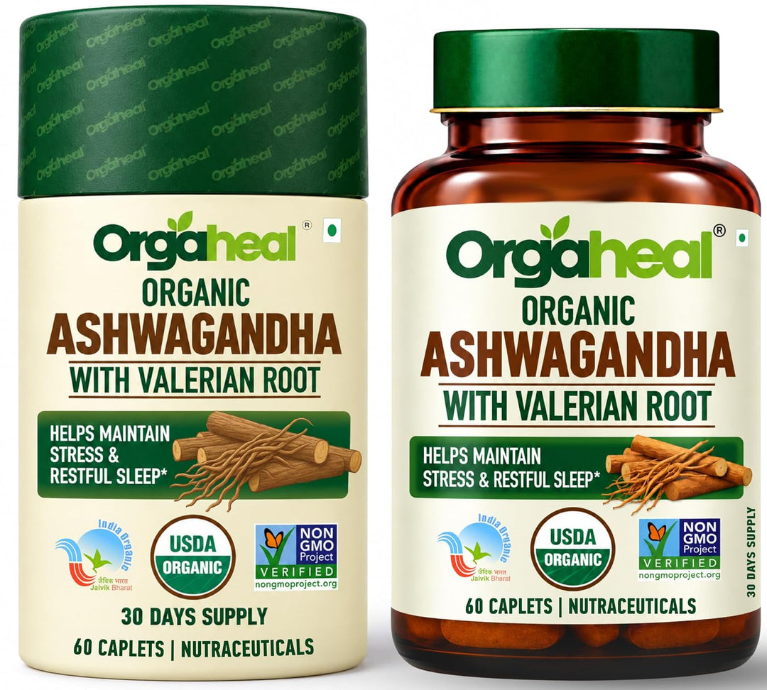Organic Ashwagandha Caplets | 60 Caplets