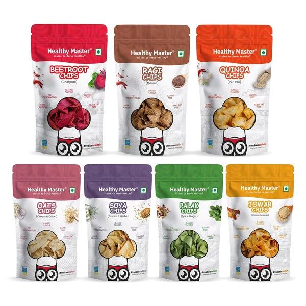 Healthy Master Light and Crispy Chips Combo (Pack of 7) (Each 100gm)
