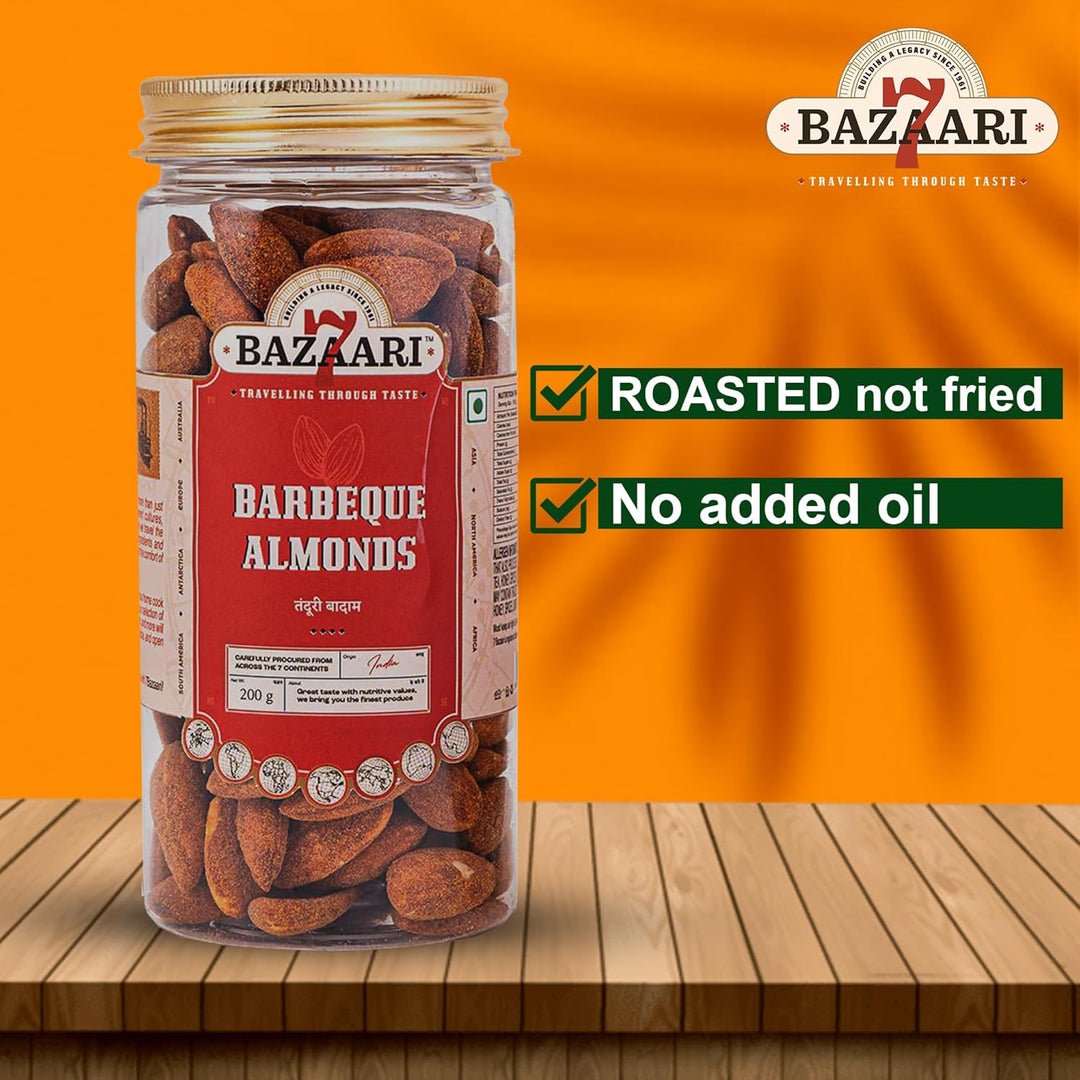 7 Bazaari Roasted Almond Barbeque 200 gm