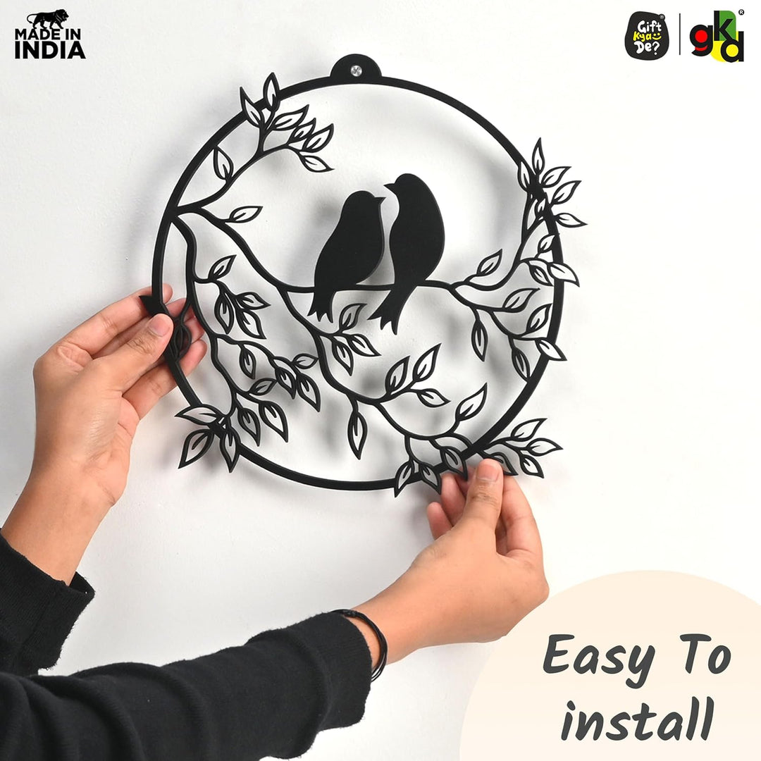 Bird & Flower Design Wall Hanging | 1 Pc & 3 Pc MDF Wall Art Set | Wooden Wall Decor for Living Room, Bedroom & Office