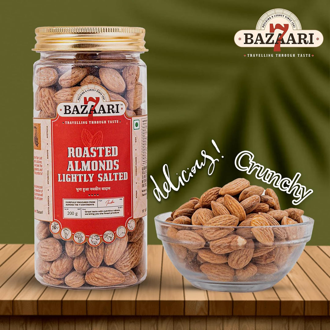 7 Bazaari Roasted Almond Salted 200 gm