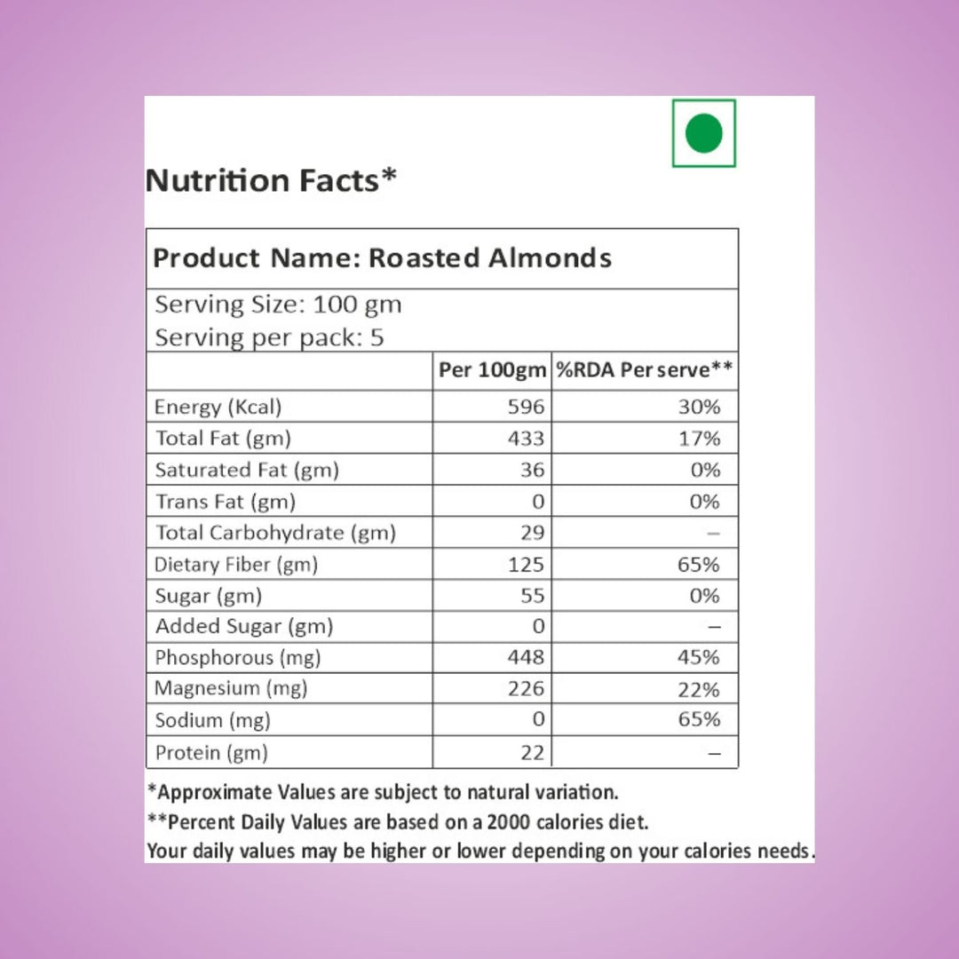 Roasted Californian Almonds 500 g