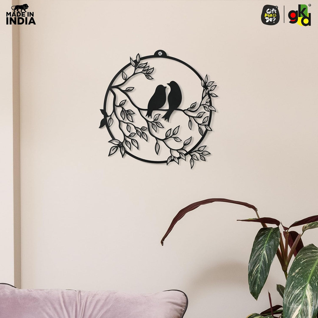 Bird & Flower Design Wall Hanging | 1 Pc & 3 Pc MDF Wall Art Set | Wooden Wall Decor for Living Room, Bedroom & Office