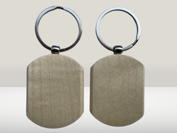 MiRa Gifting Solutions Wooden Keychains – Eco-Friendly | Rectangular Shape