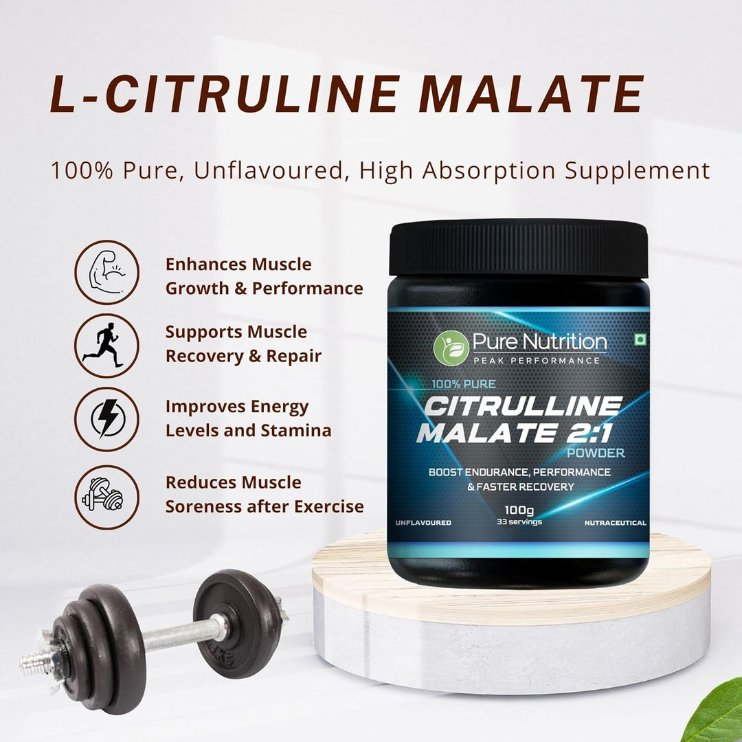 L-Citrulline DL-Malate 2:1 Powder – Unflavored | Nitric Oxide & Endurance