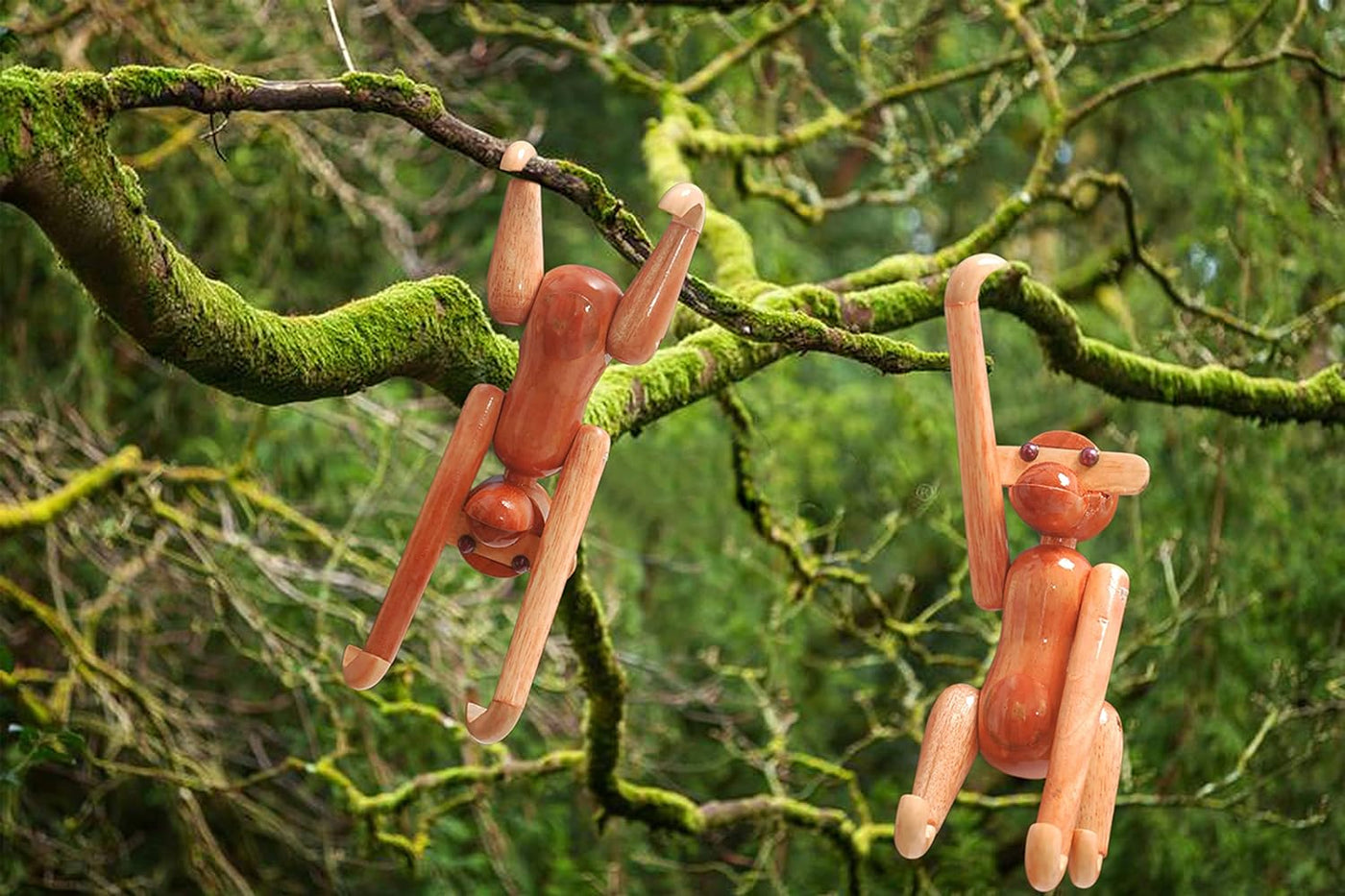 Channapatna Toys Wooden Cute Monkey/Hanging Monkey for Kids, Toddlers (2 Years+) Pack of 1 - Pretend Play Toy for Kids, Improves Childs Imagination