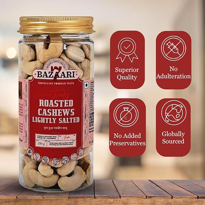 7 Bazaari Roasted Cashew 200 gm