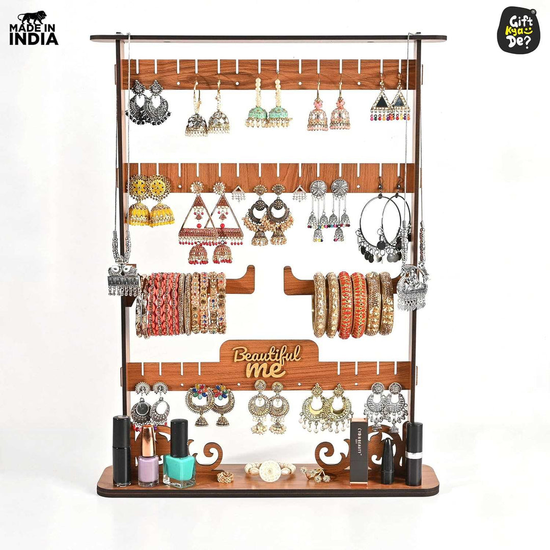 Gift Kya De Elegant Jewelry Stand Organizer for Women | Jewelry Holder for Necklaces, Bracelets, Earrings and Bangles (DIY)