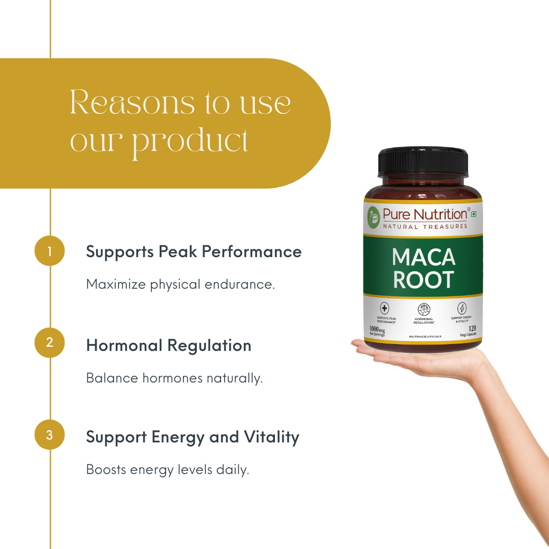 Maca Root Extract 1000mg | Peruvian Maca Root Supplement for Energy, Vitality & Daily Wellness Support